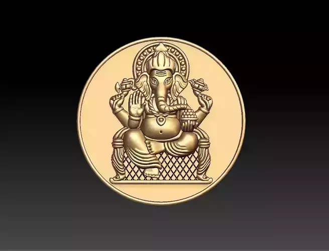 VINAYAGAR COIN 3D print model