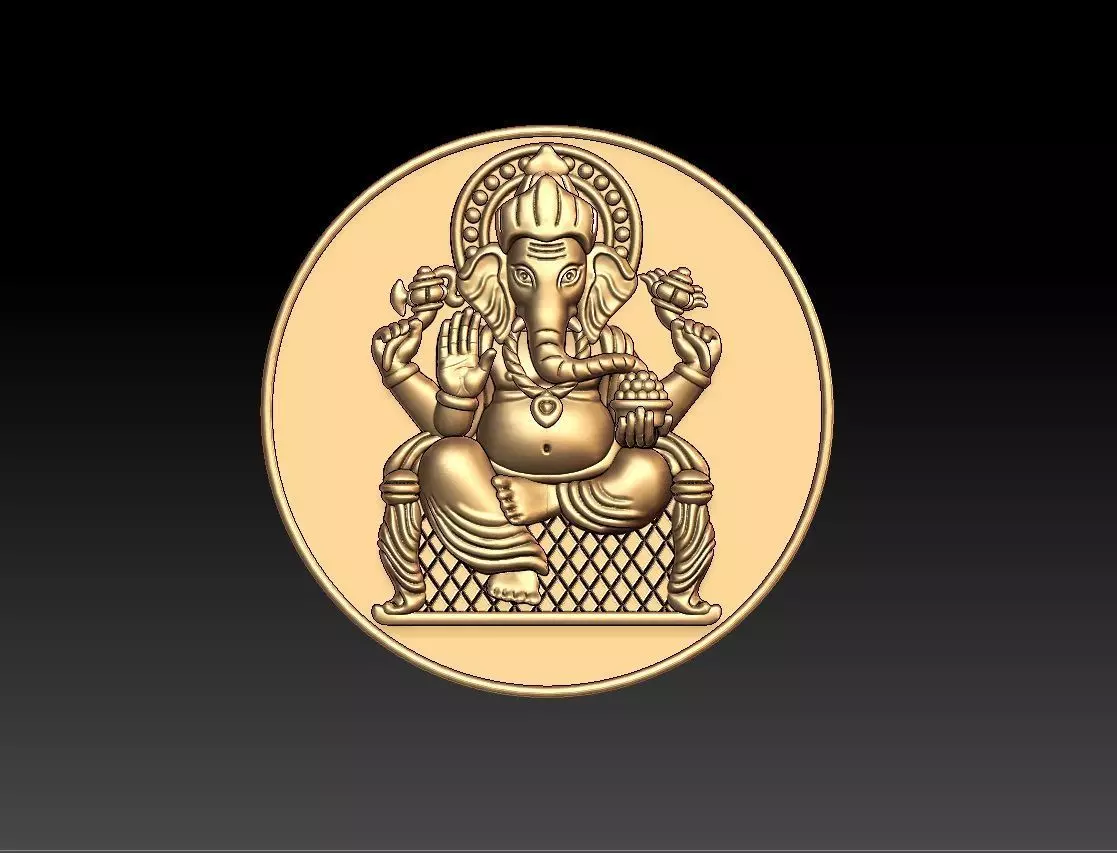 VINAYAGAR COIN 3D print model
