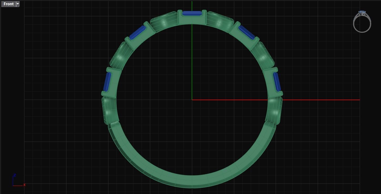 baguette wedding ring 3D print model_5