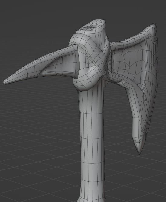 Game ready Viking Axe Low-poly 3D model_8