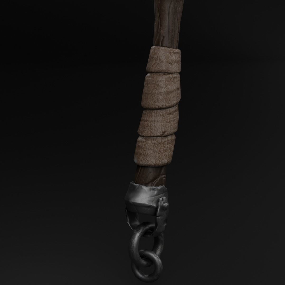 Game ready Viking Axe Low-poly 3D model_3