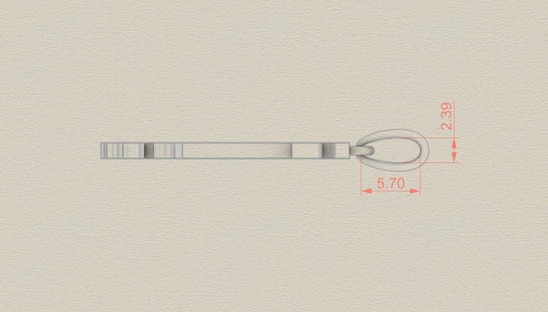 Model 937 L Crack Initial Letter Alphabet Pendant 3D print model_7