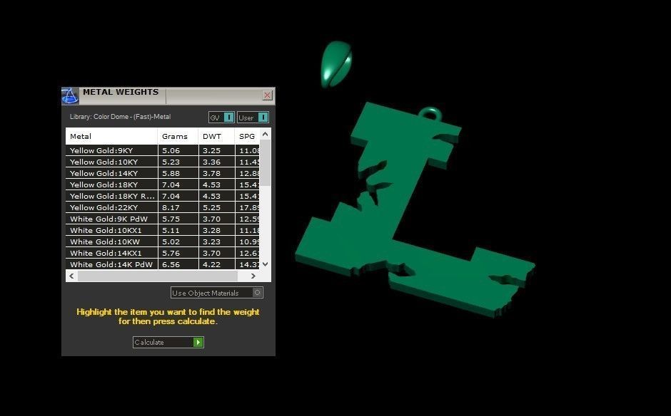 Model 937 L Crack Initial Letter Alphabet Pendant 3D print model_10