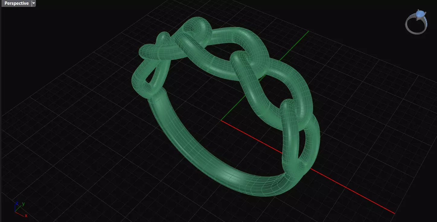 chain ring types - with gem without gem 3D print model