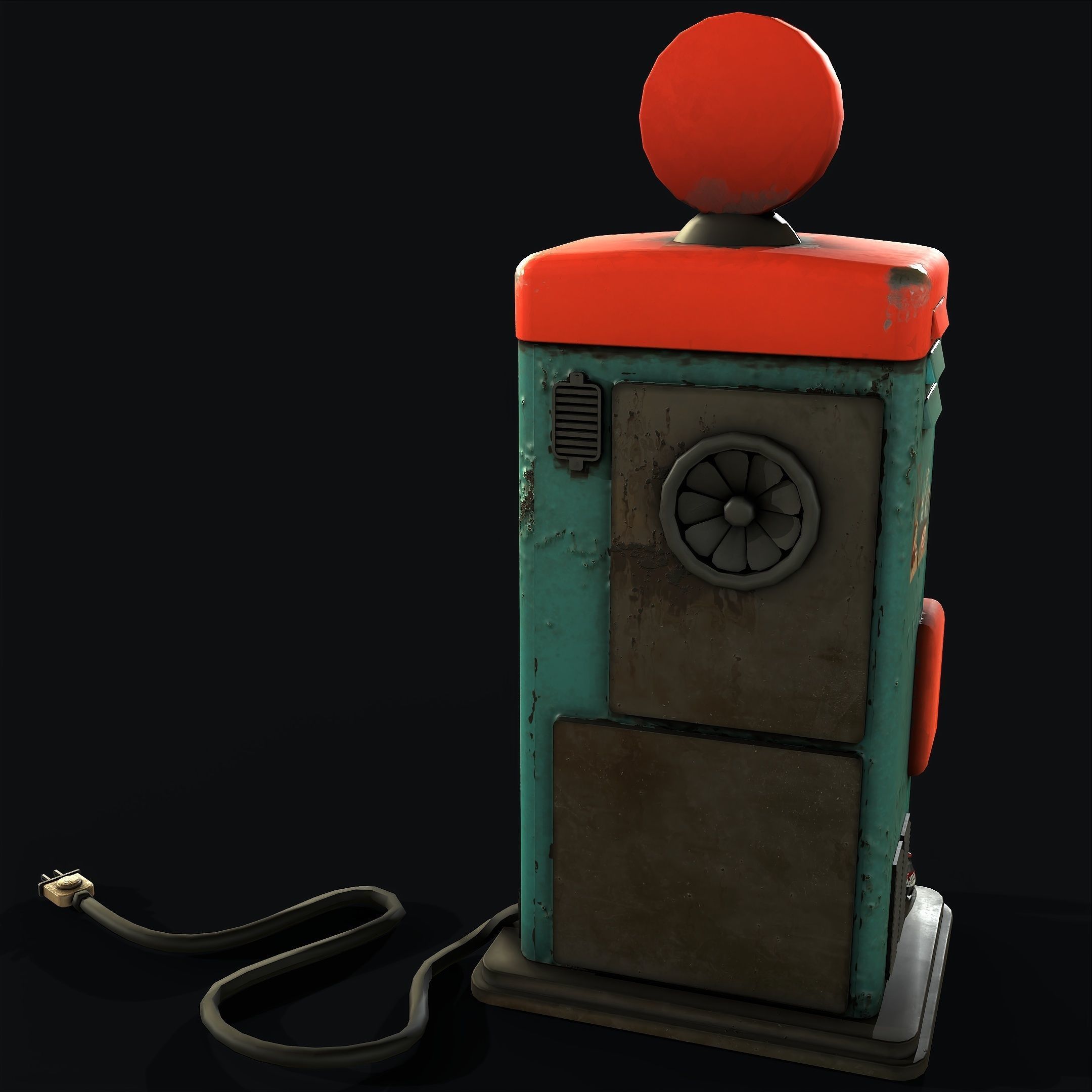 Old Vending Machine Low-poly 3D model_9