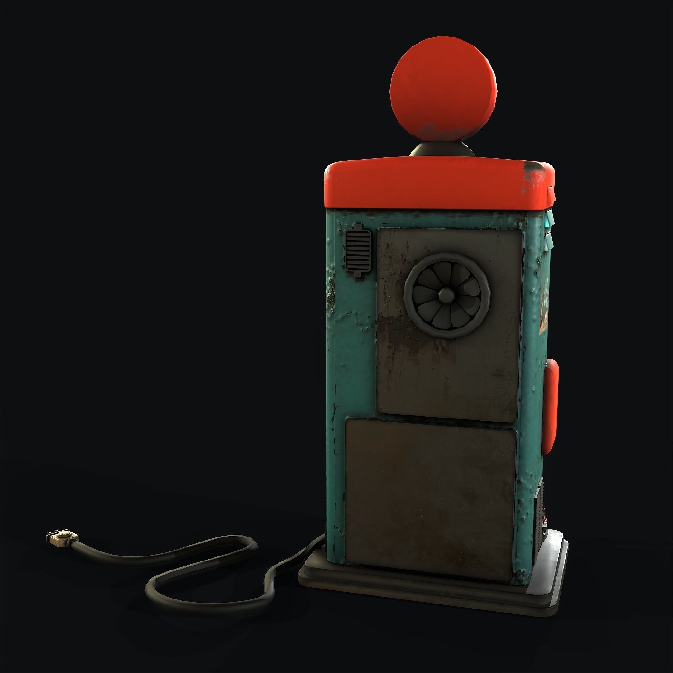 Old Vending Machine Low-poly 3D model_2
