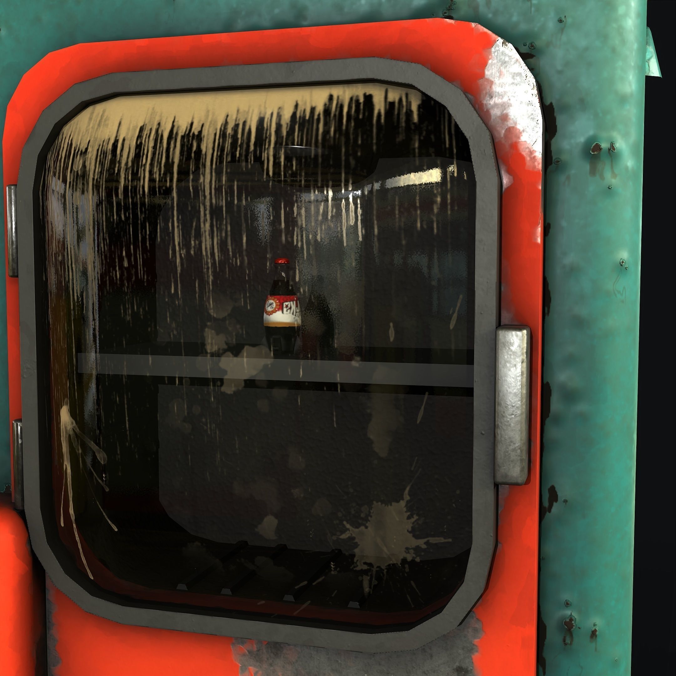 Old Vending Machine Low-poly 3D model_6