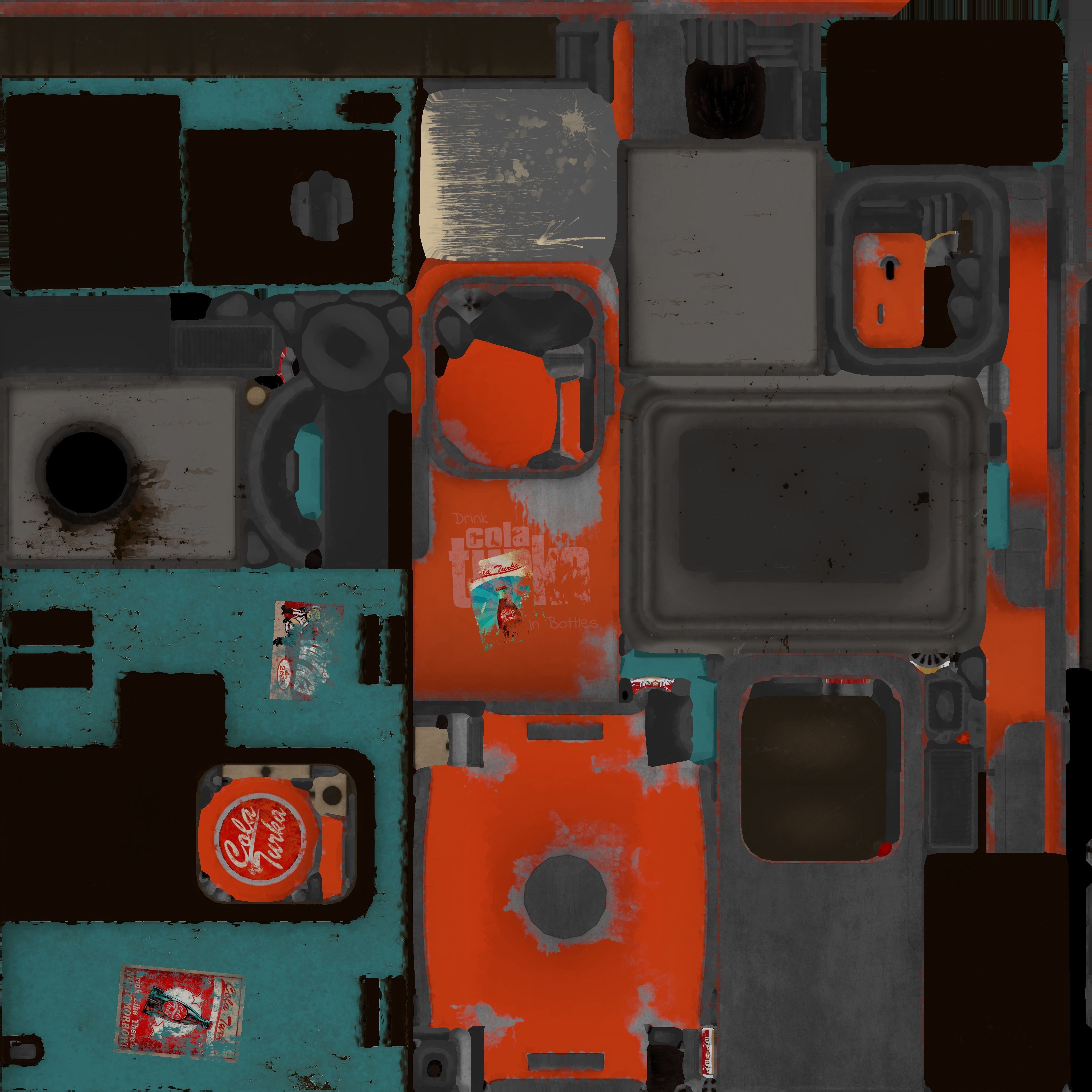 Old Vending Machine Low-poly 3D model_14