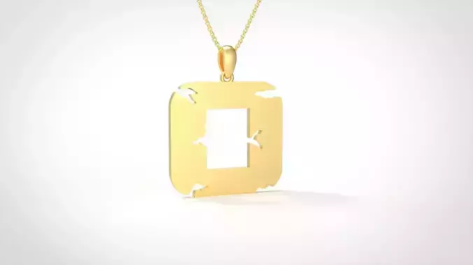 Model 940 O Crack Initial Letter Alphabet Pendant 3D print model