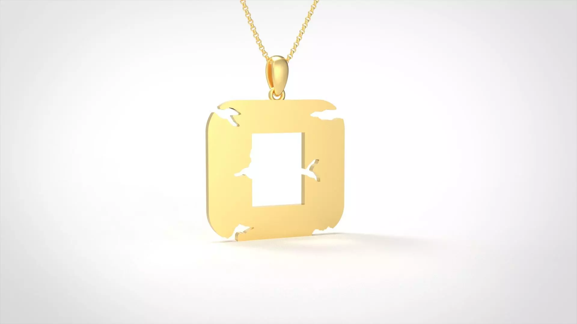 Model 940 O Crack Initial Letter Alphabet Pendant 3D print model_0