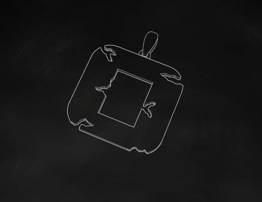 Model 940 O Crack Initial Letter Alphabet Pendant 3D print model_9