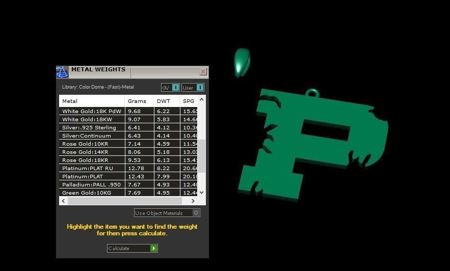 Model 941 P Crack Initial Letter Alphabet Pendant 3D print model_11