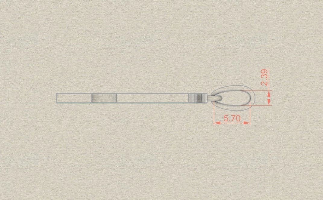 Model 941 P Crack Initial Letter Alphabet Pendant 3D print model_7