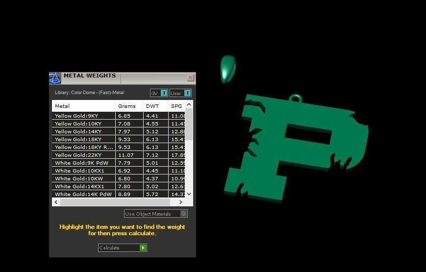 Model 941 P Crack Initial Letter Alphabet Pendant 3D print model_10