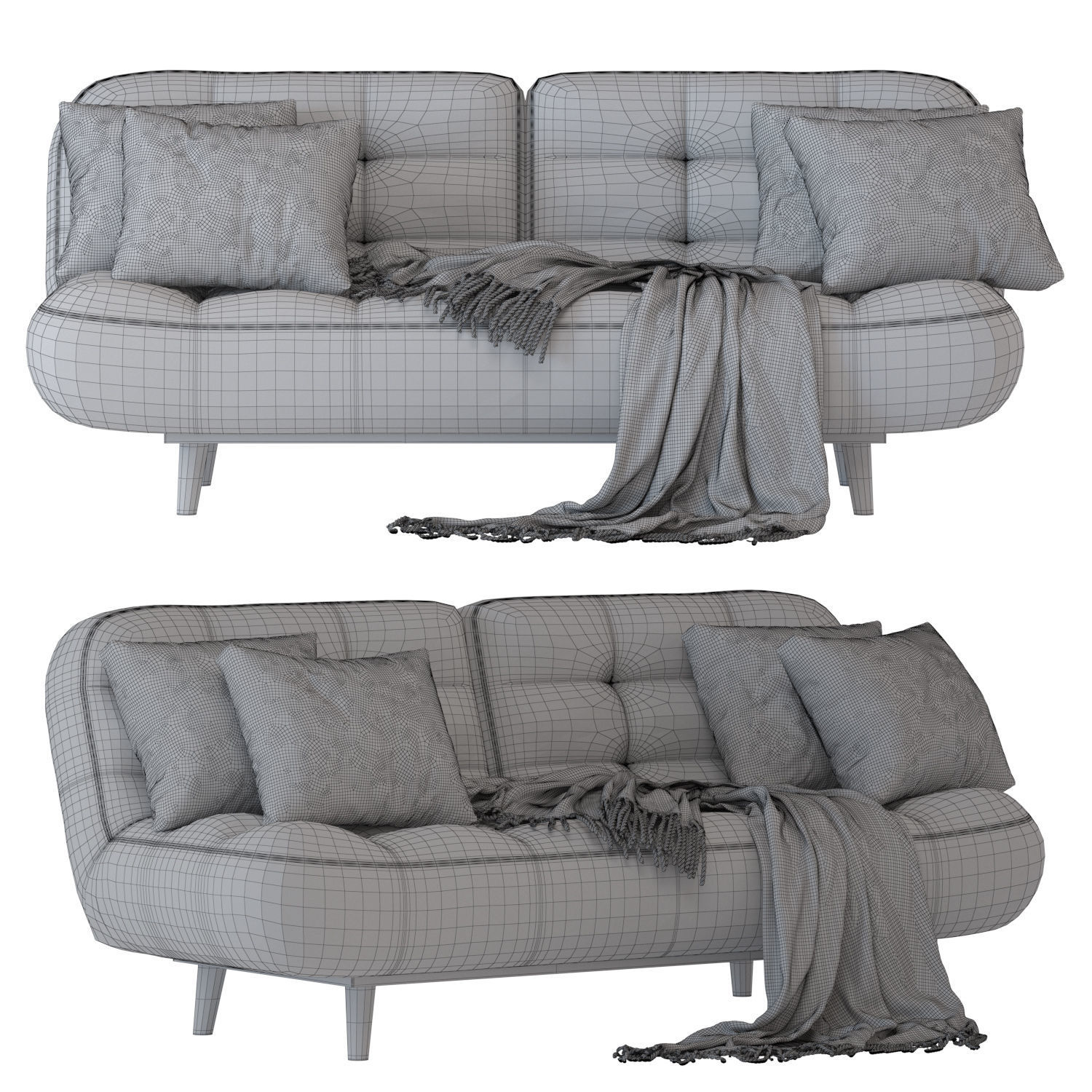 Sofa Bons-T Gene Grey 3D model_1