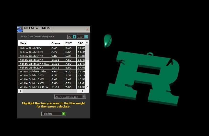 Model 942 R Crack Initial Letter Alphabet Pendant 3D print model_10