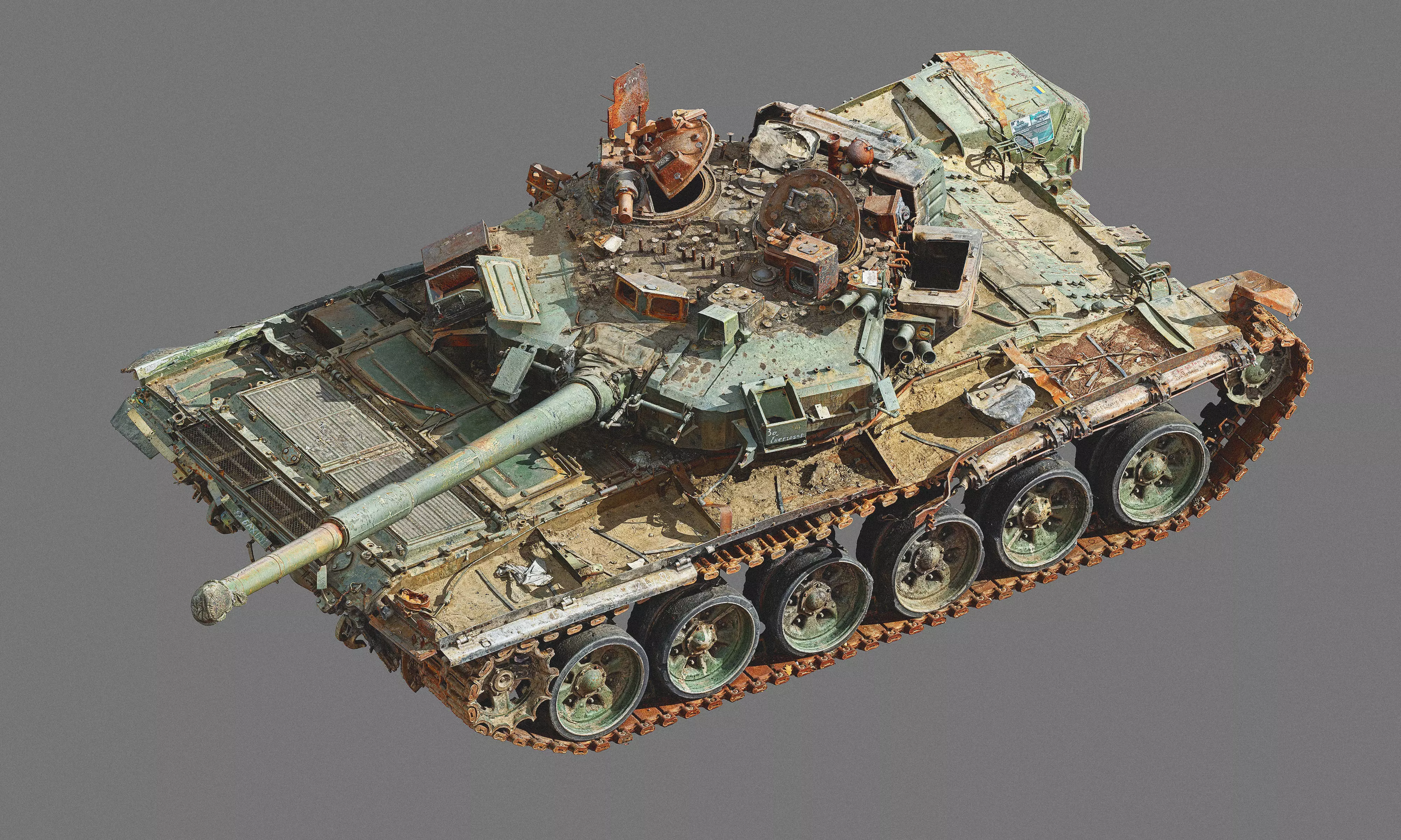 T90A destroyed 3D model_0