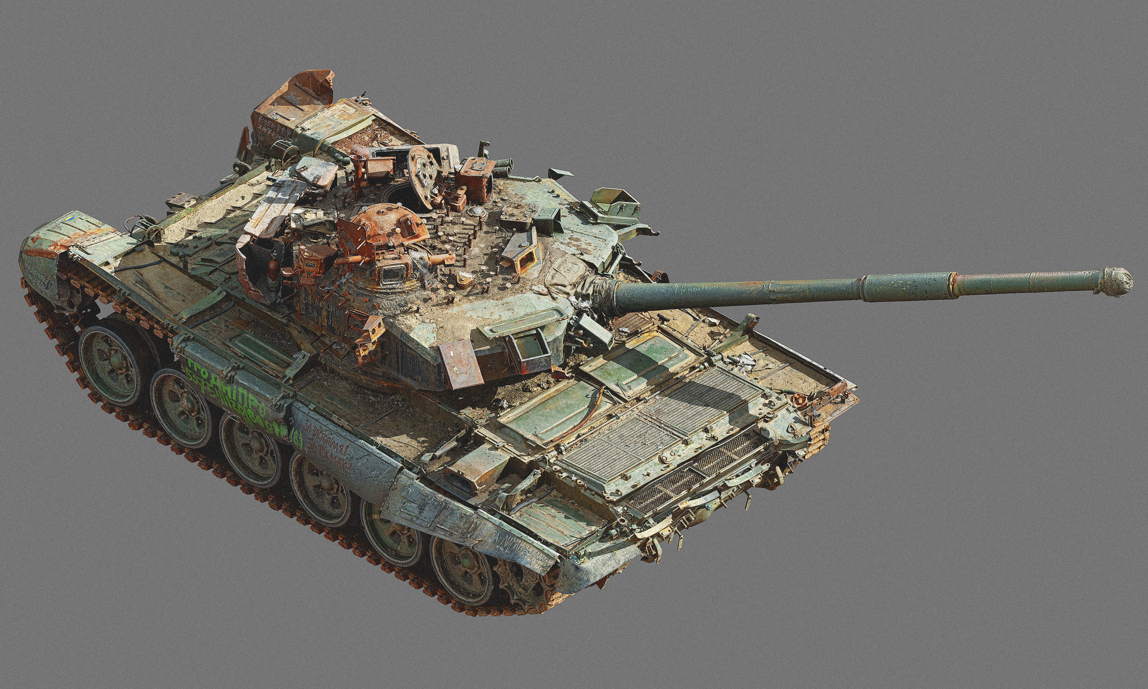 T90A destroyed 3D model_1