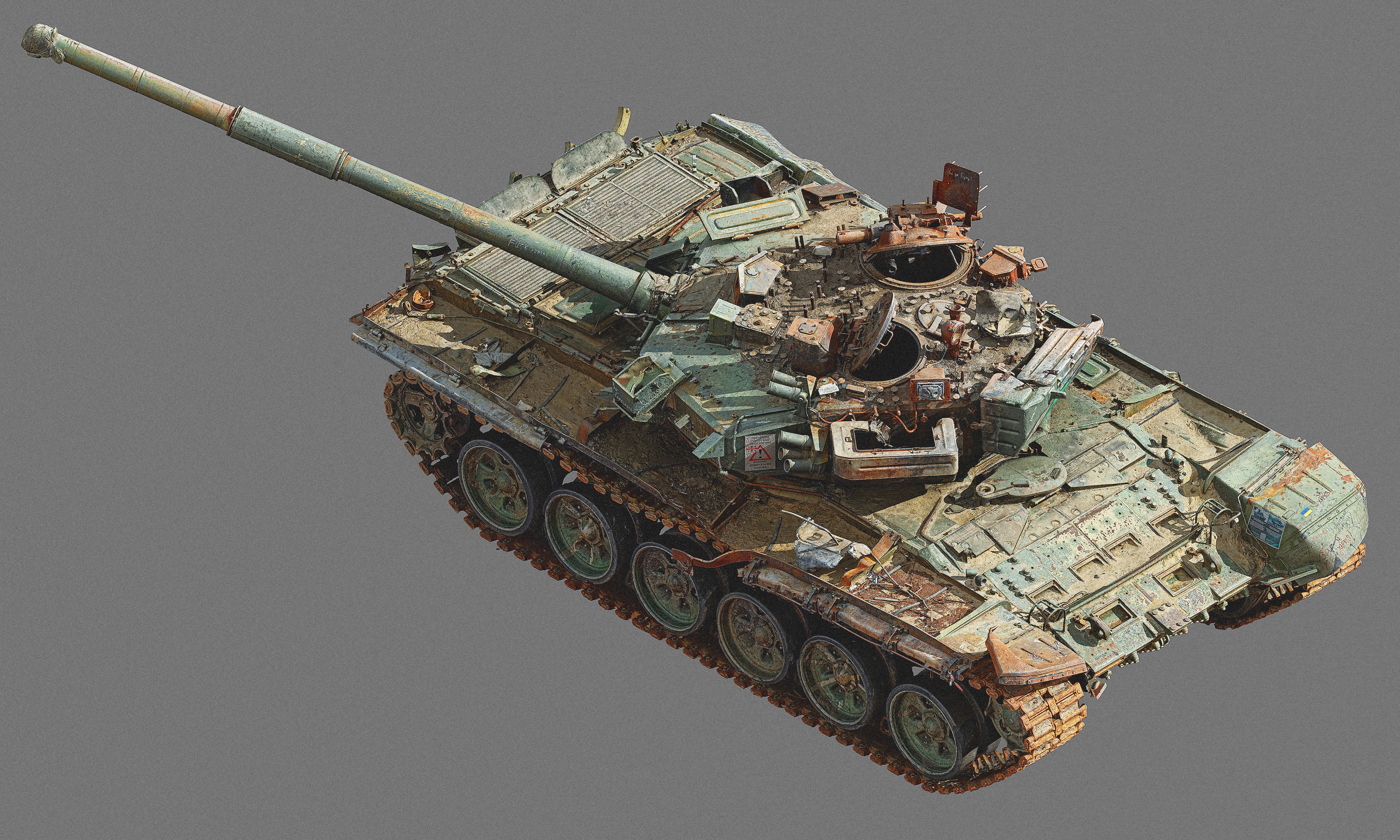 T90A destroyed 3D model_2