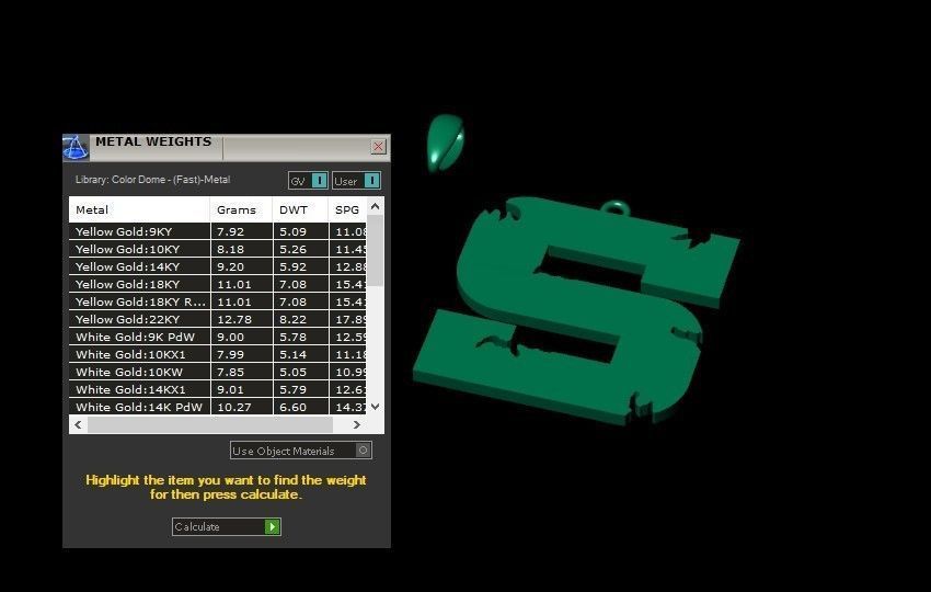 Model 943 S Crack Initial Letter Alphabet Pendant 3D print model_10