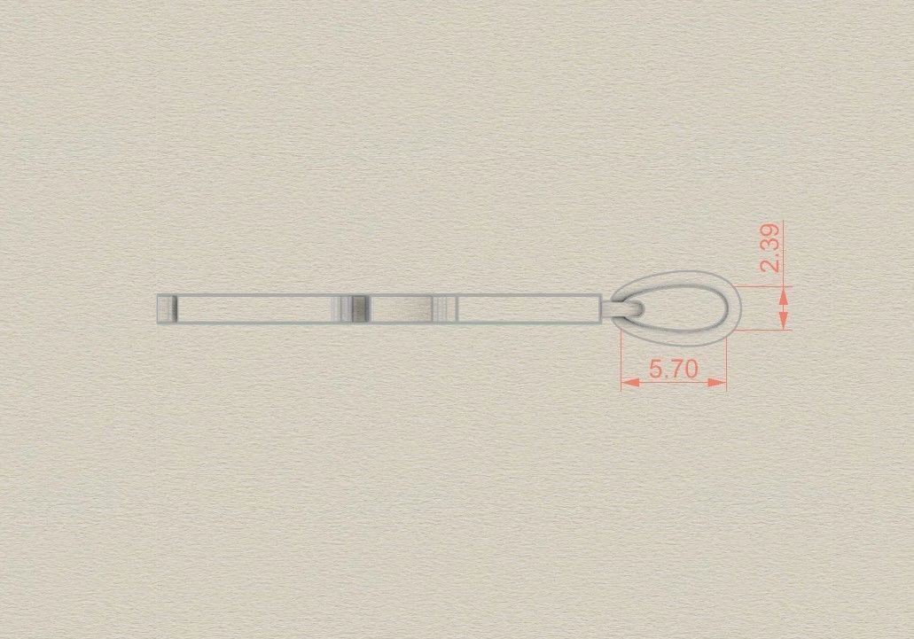 Model 943 S Crack Initial Letter Alphabet Pendant 3D print model_7