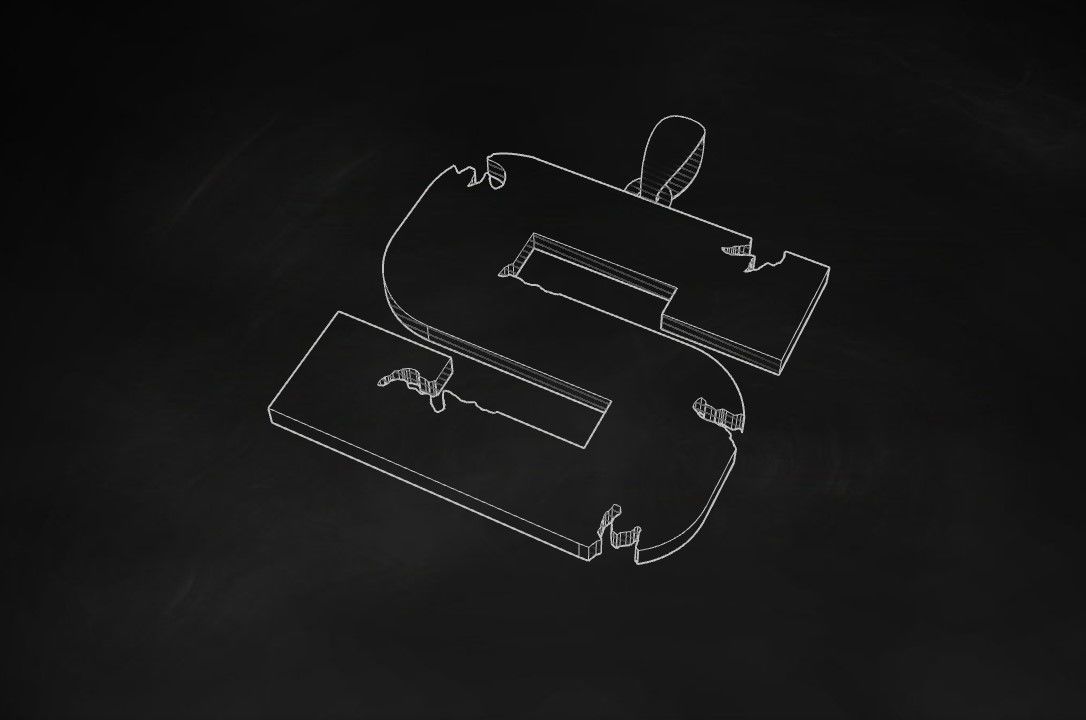 Model 943 S Crack Initial Letter Alphabet Pendant 3D print model_9