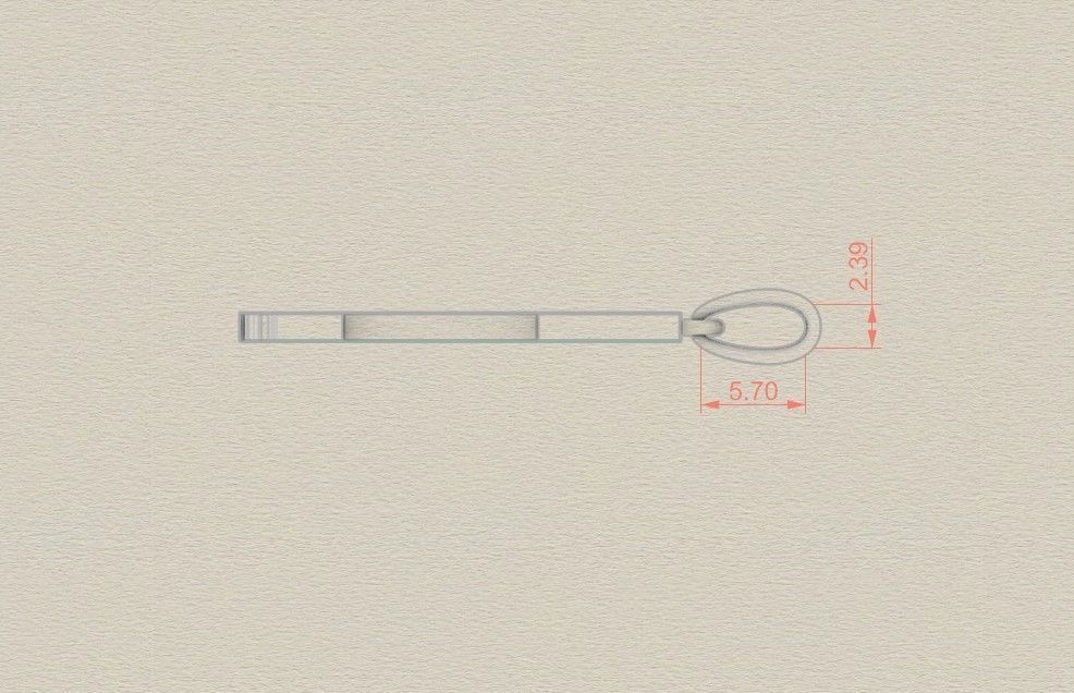 Model 944 T Crack Initial Letter Alphabet Pendant 3D print model_7