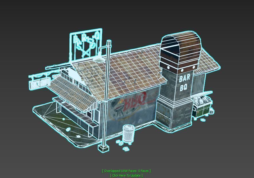 Abandoned Barbeque Restaurant 3D model_14