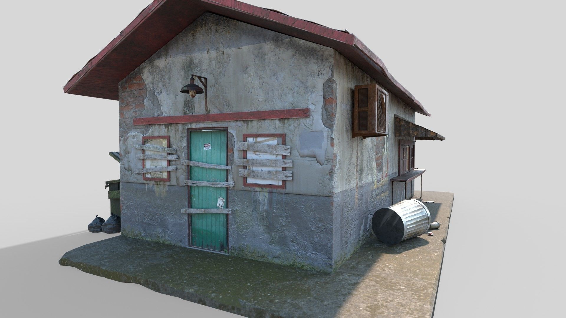 Abandoned Barbeque Restaurant 3D model_9