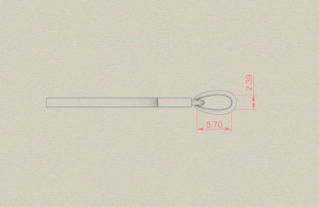 Model 945 U Crack Initial Letter Alphabet Pendant 3D print model_7