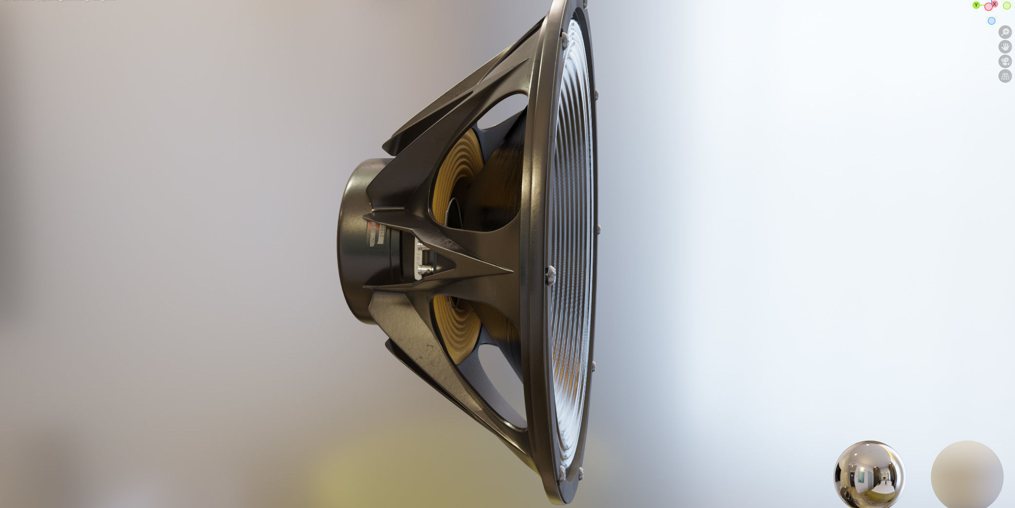 Powerful speaker 21SW150 3D model_15