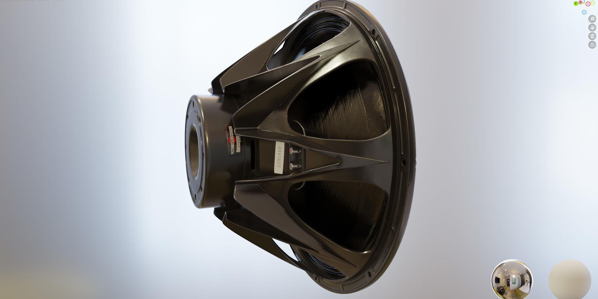 Powerful speaker 21SW150 3D model_16