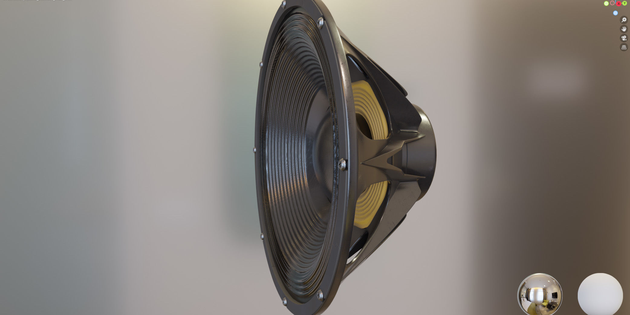 Powerful speaker 21SW150 3D model_19