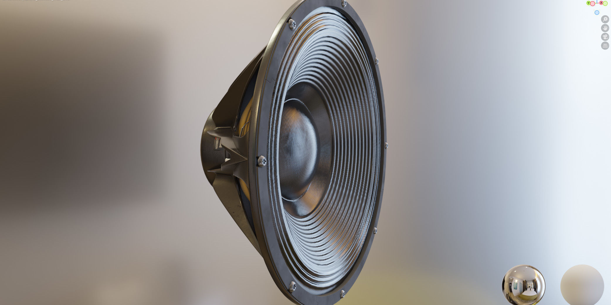 Powerful speaker 21SW150 3D model_14