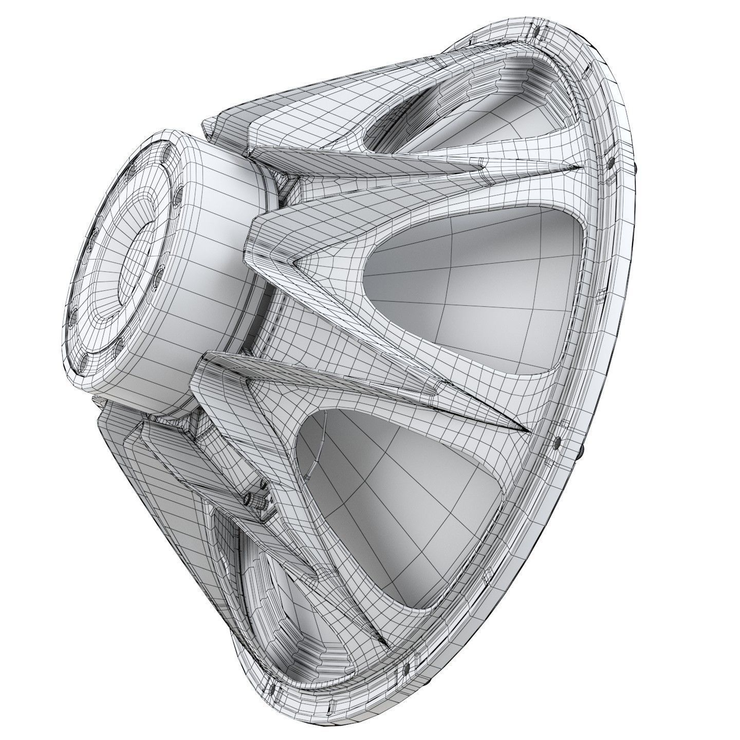 Powerful speaker 21SW150 3D model_10