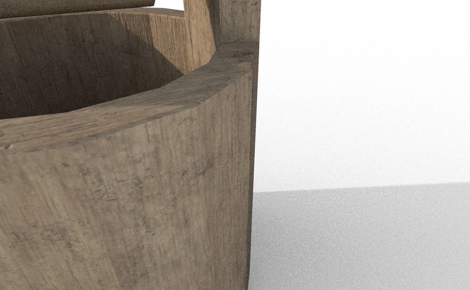 wood Bucket VR Low-poly 3D model_4