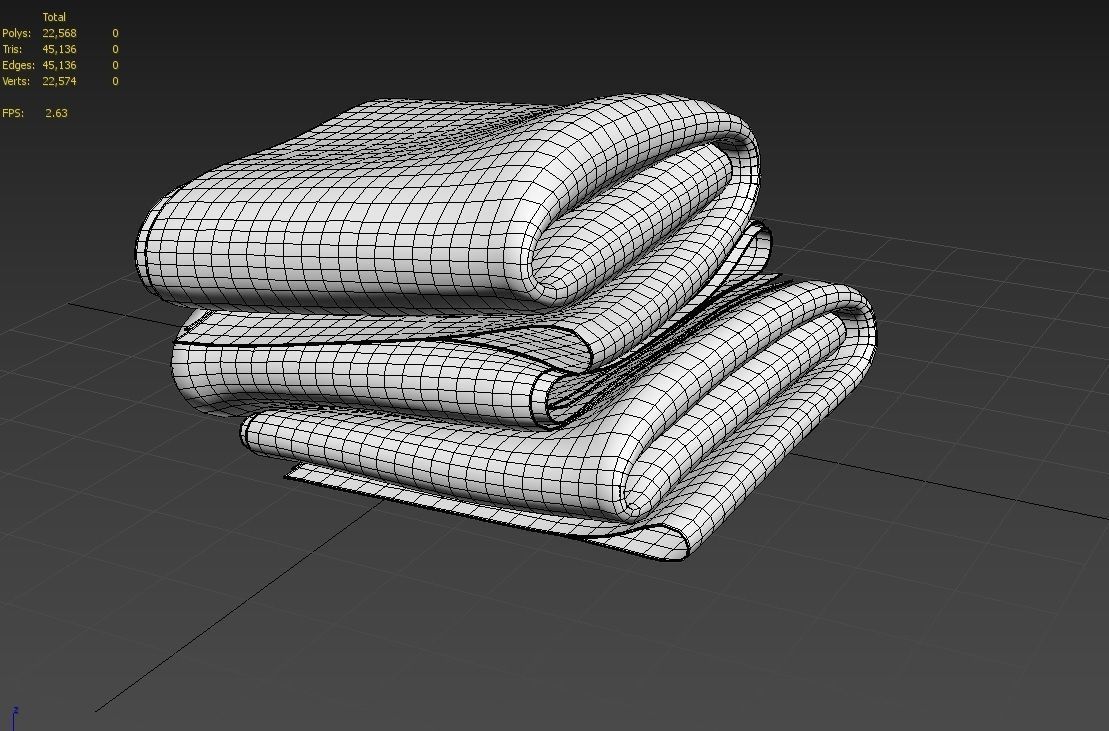 Towel  M04 Low-poly 3D model_7