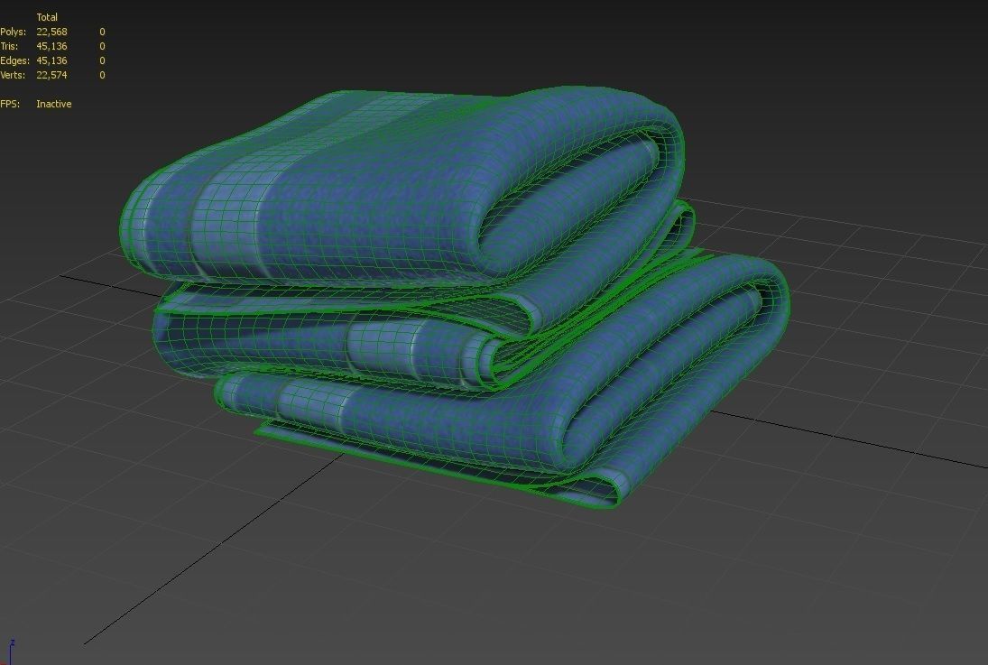 Towel  M04 Low-poly 3D model_2