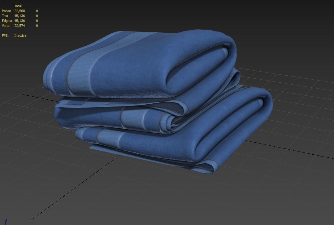 Towel  M04 Low-poly 3D model_1
