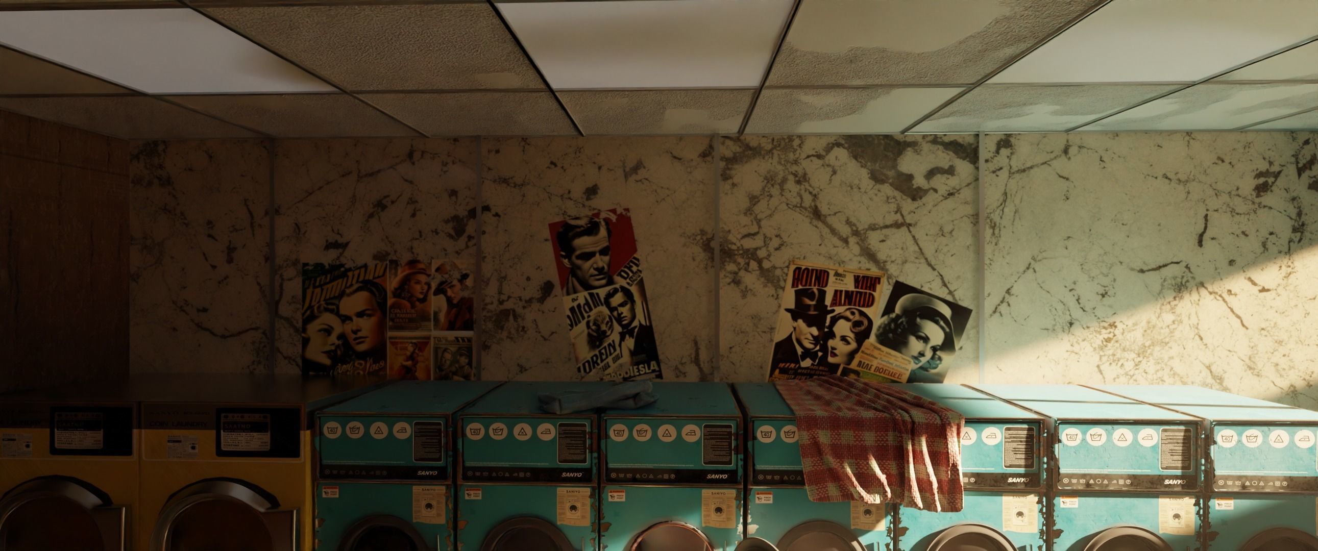 Public Laundry washing machine Model  Low-poly 3D model_2