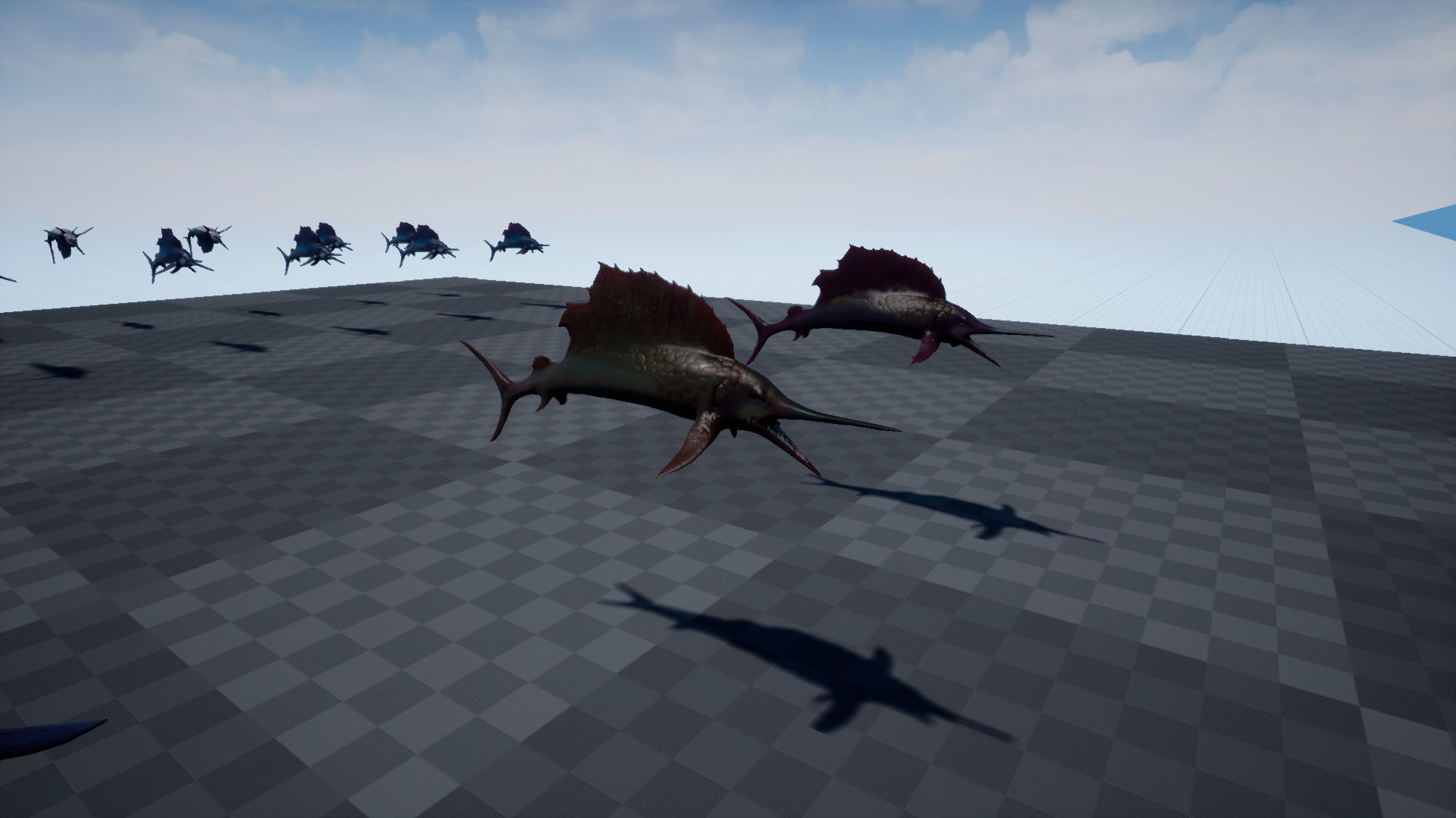 Fish low poly - Marlin Sailfish fish - ocean horror - monster 3 Low-poly 3D model_21