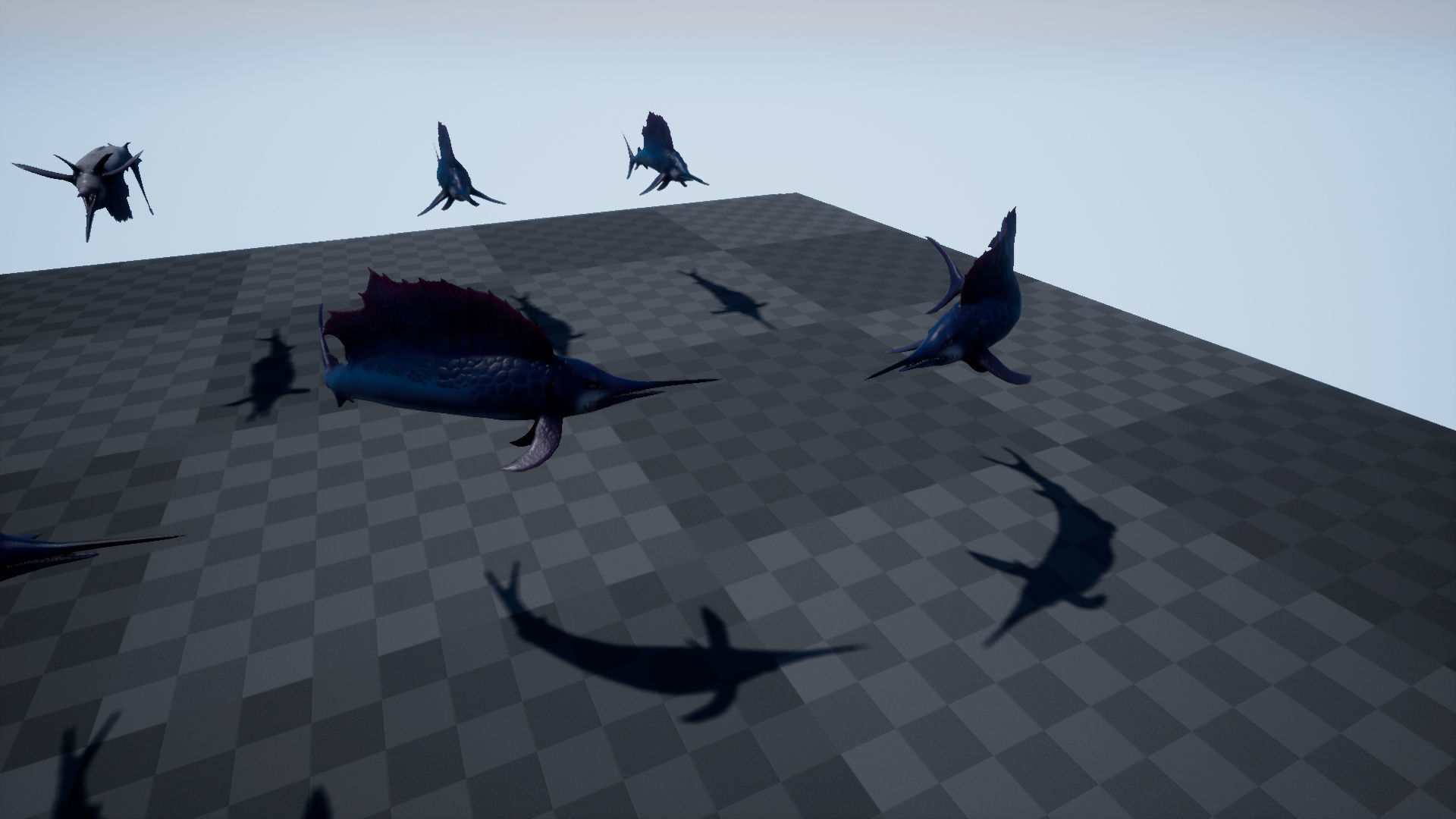 Fish low poly - Marlin Sailfish fish - ocean horror - monster 3 Low-poly 3D model_18