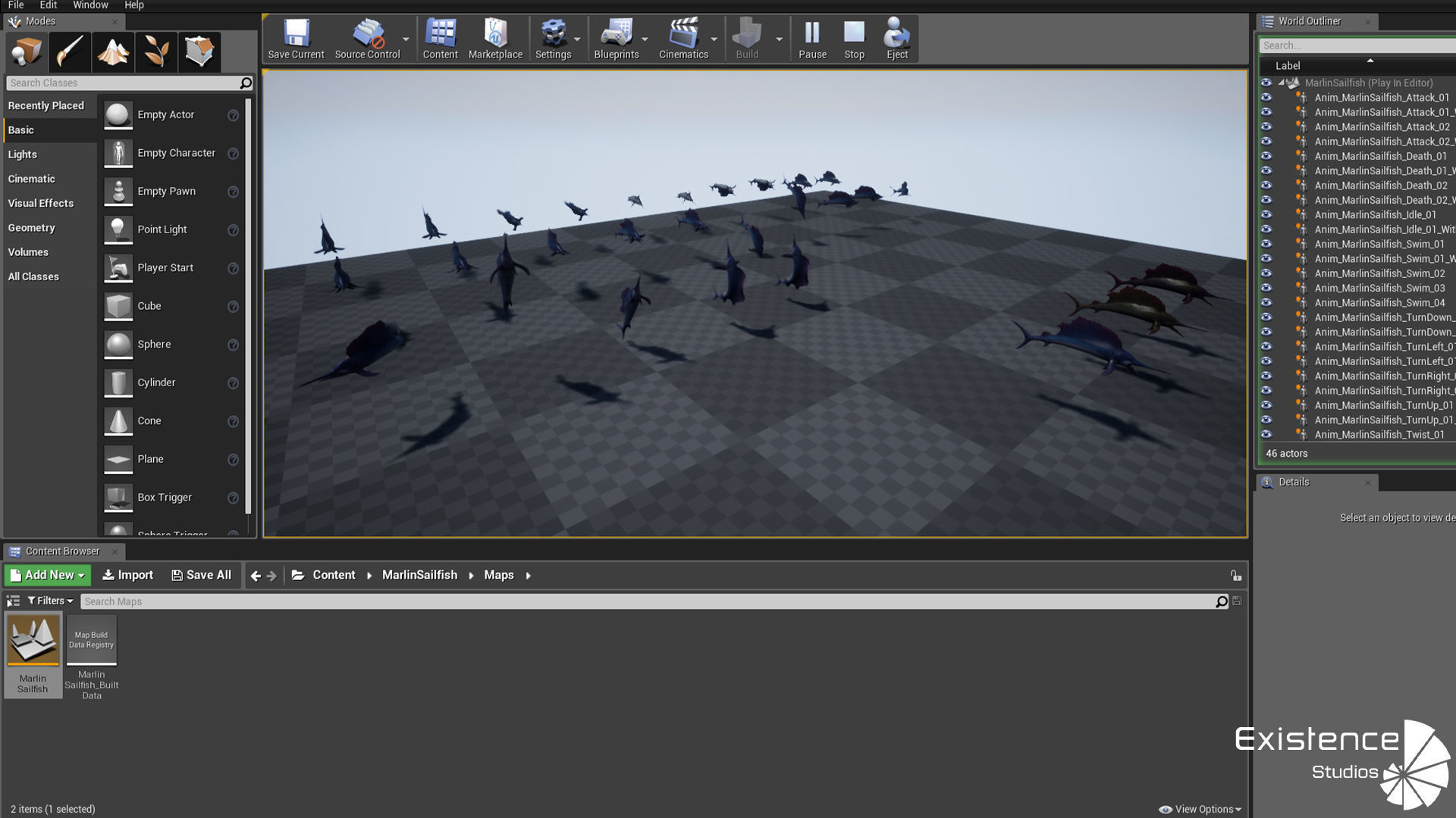 Fish low poly - Marlin Sailfish fish - ocean horror - monster 3 Low-poly 3D model_7