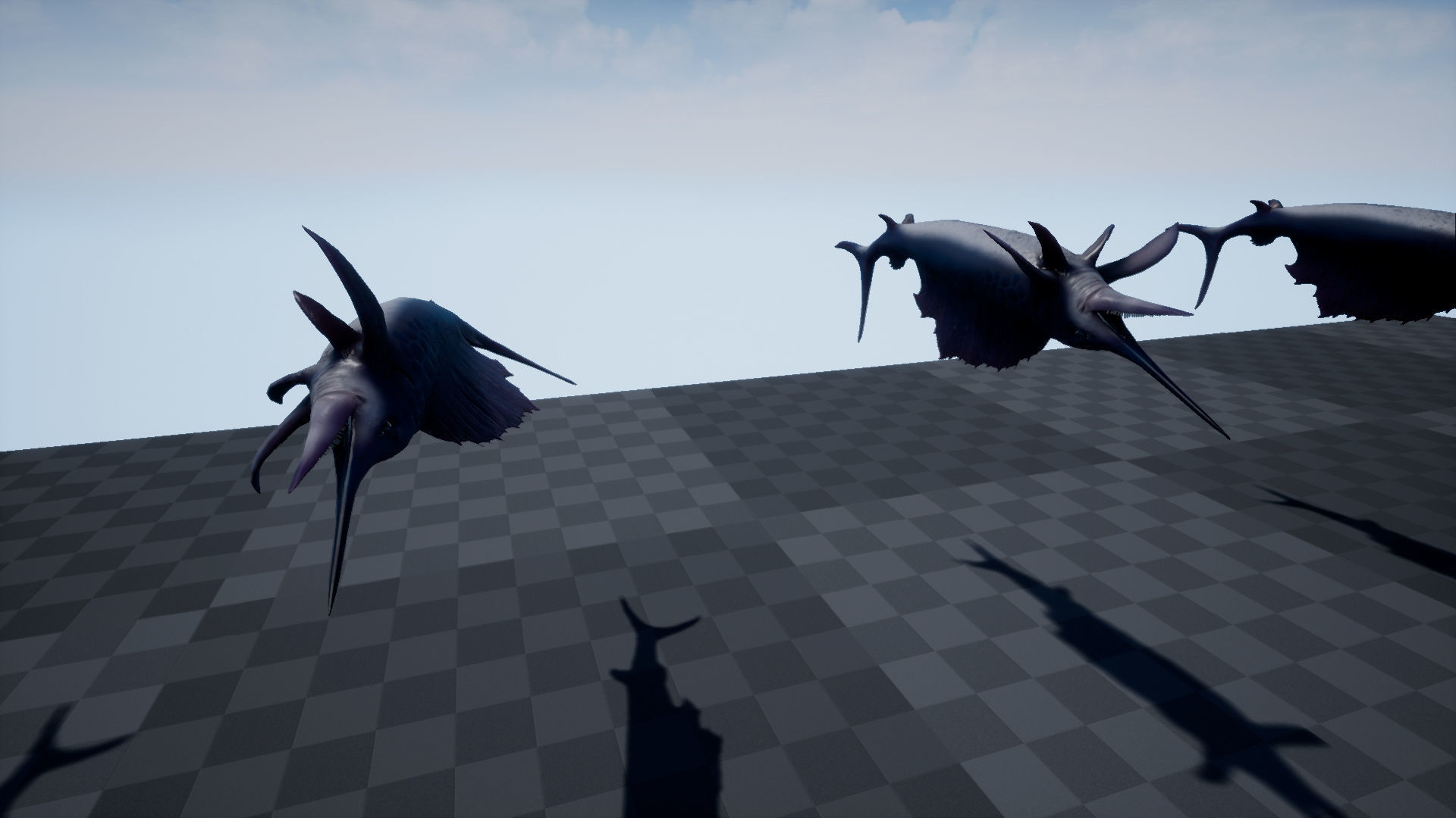 Fish low poly - Marlin Sailfish fish - ocean horror - monster 3 Low-poly 3D model_17