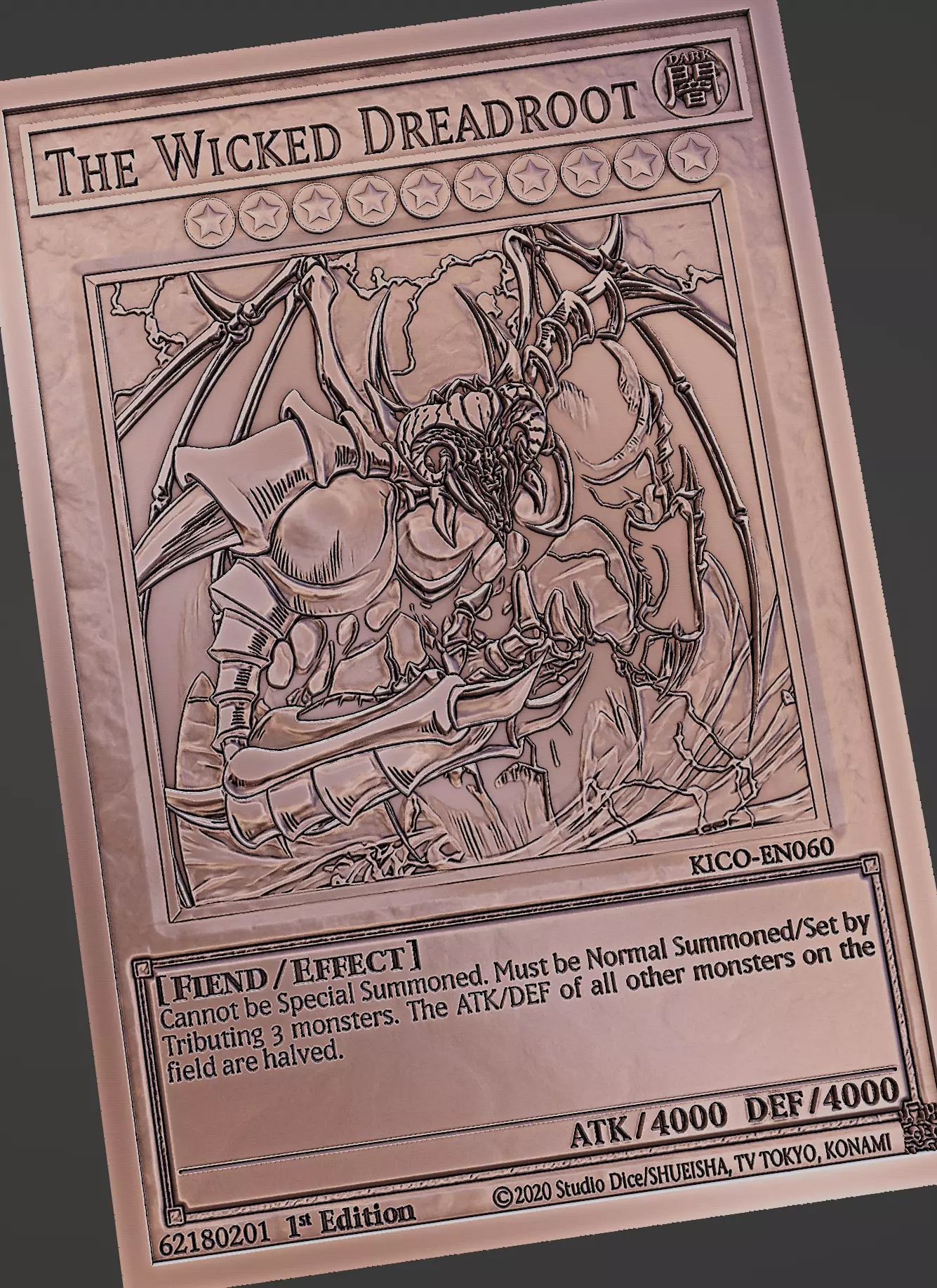 the wicked dreadroot - yugioh 3D print model