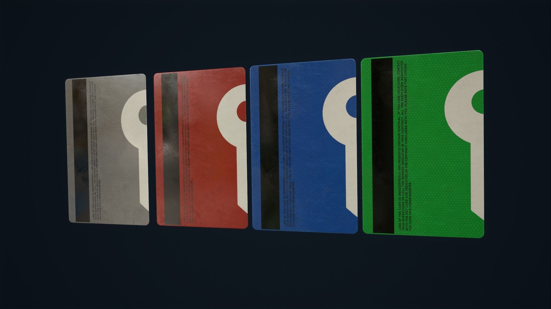 Code lock and key card Low-poly 3D model_4