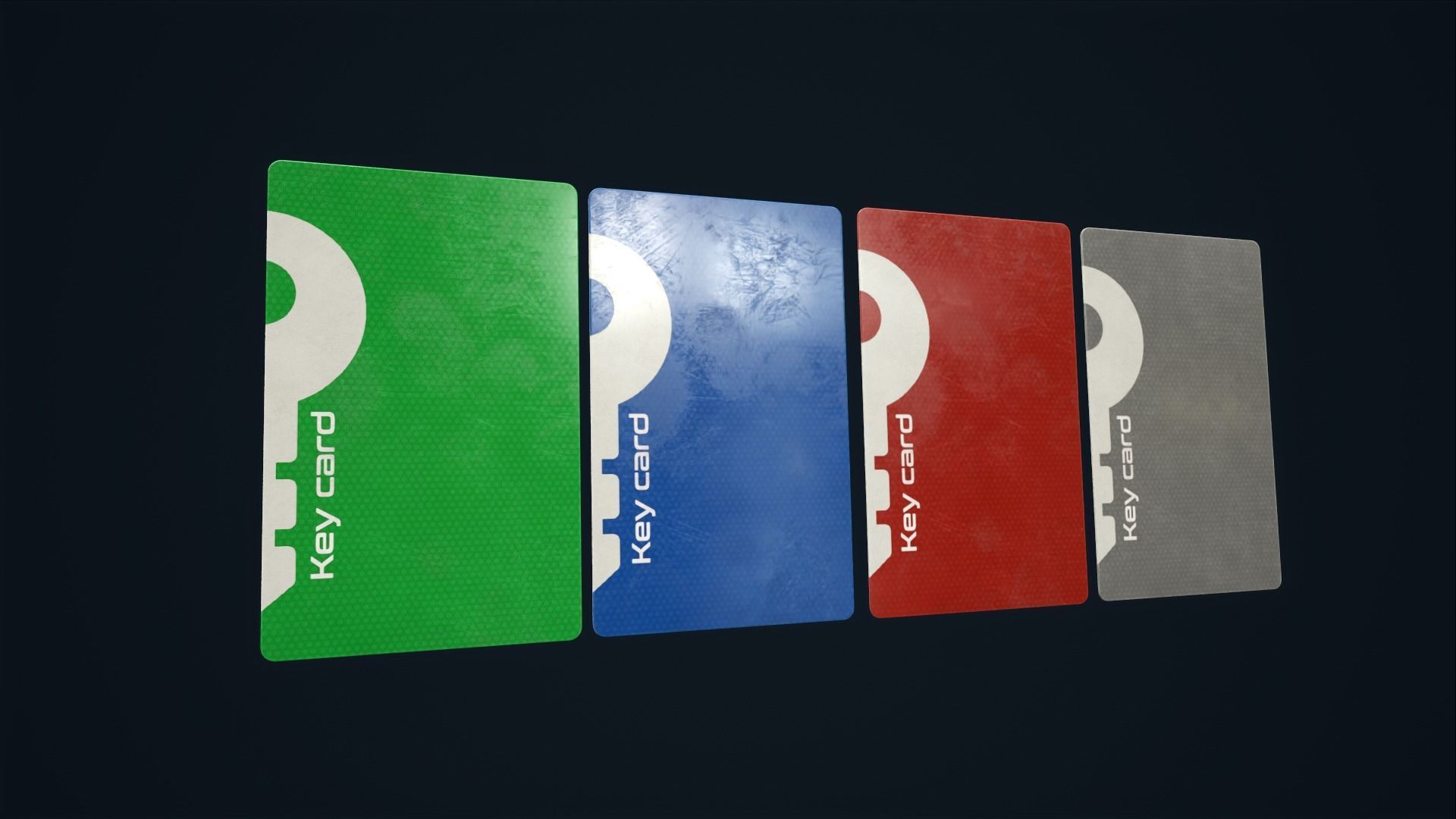 Code lock and key card Low-poly 3D model_3