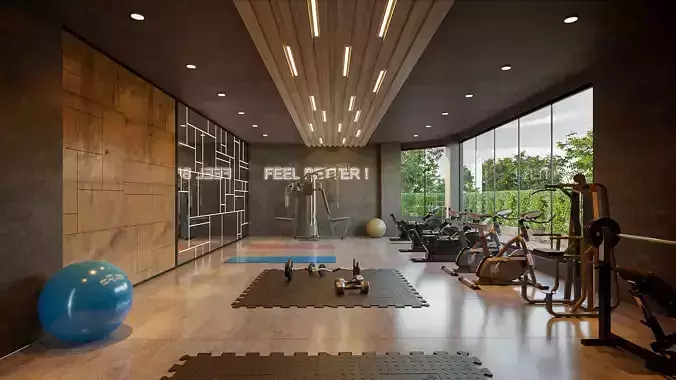 Cross fit training center 3d model 3D model