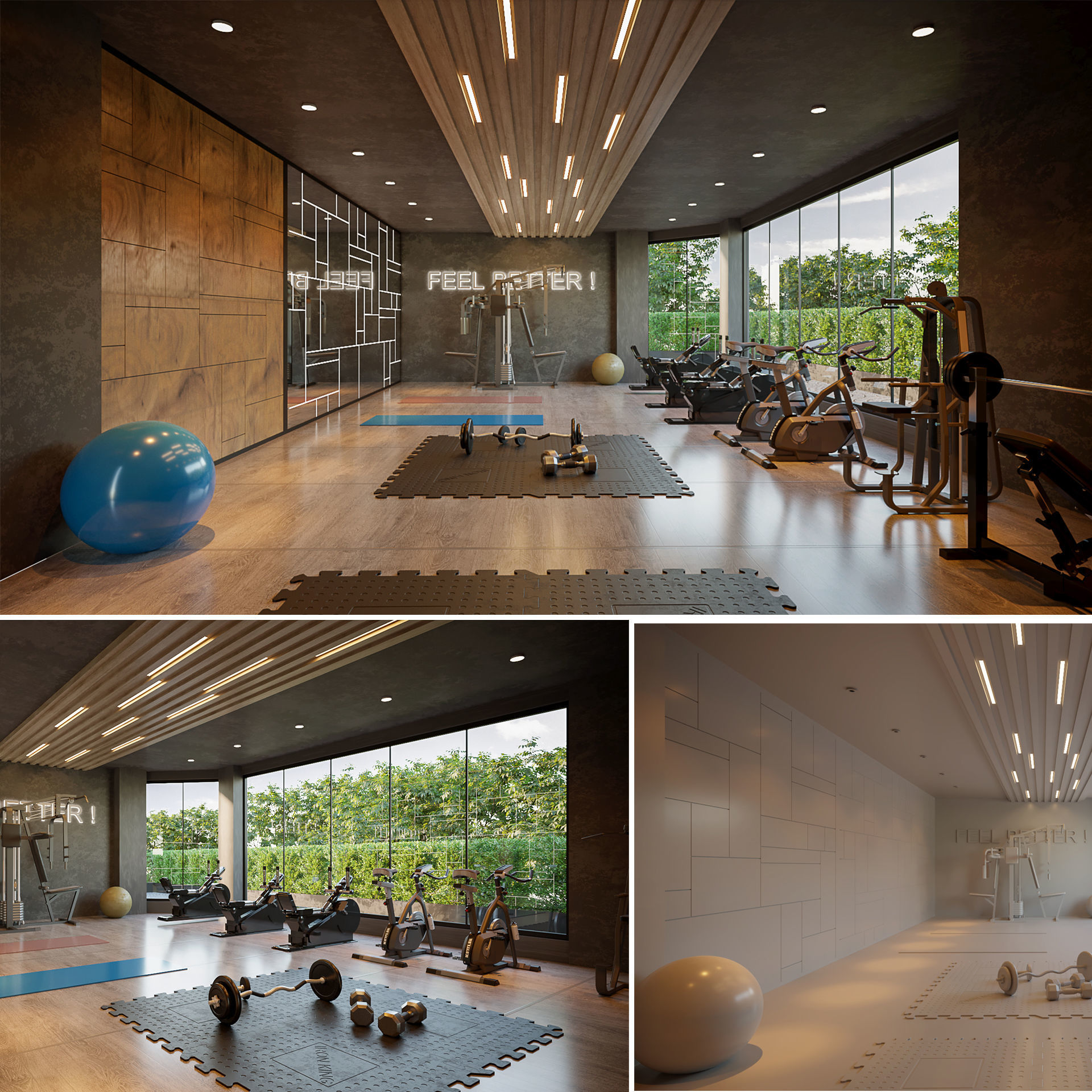 Cross fit training center 3d model 3D model_5