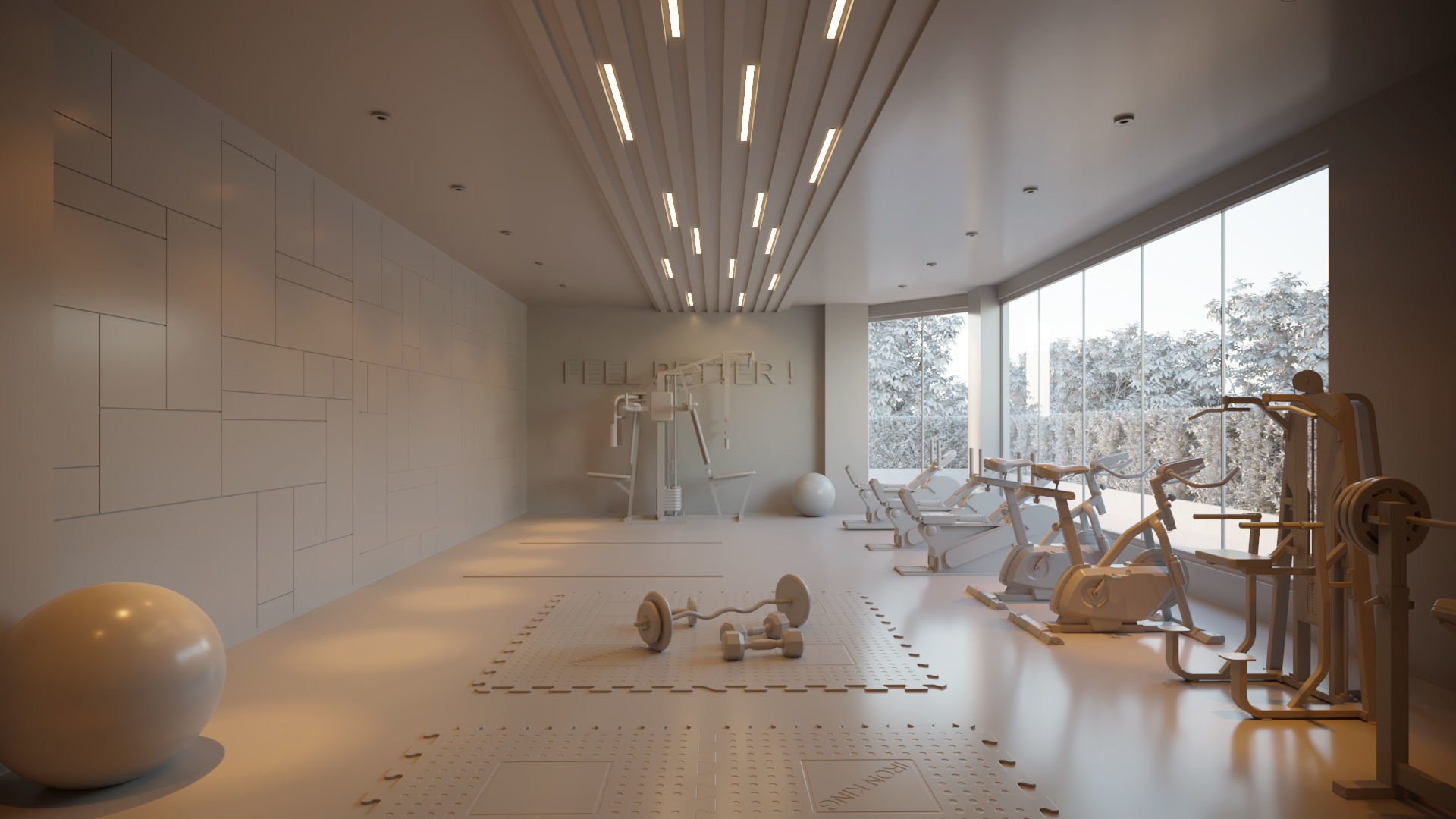 Cross fit training center 3d model 3D model_4